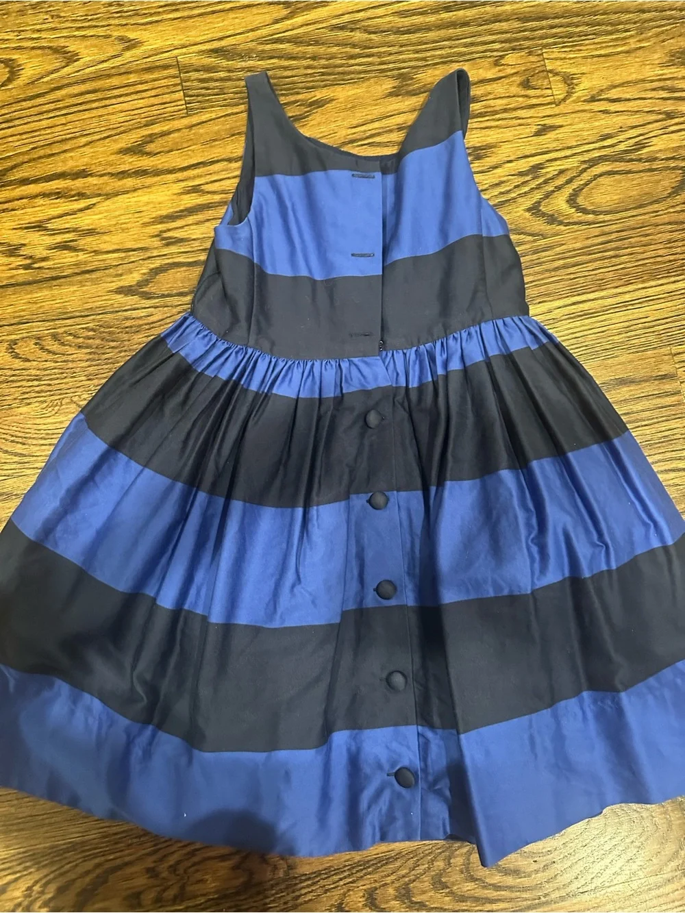 Ralph Lauren Sleeveless Blue and Black Striped Party Dress